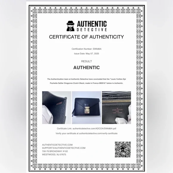 Louis Vuitton Black Epi Leather Sellier Dragonne Envelope Clutch Bag Authentic - Picture 2 of 16